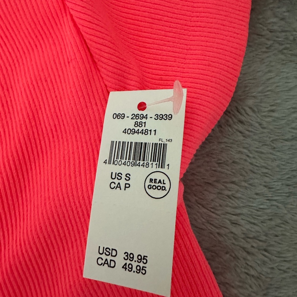 Coral crop top size Small new with tags from Aerie - Picture 2 of 2